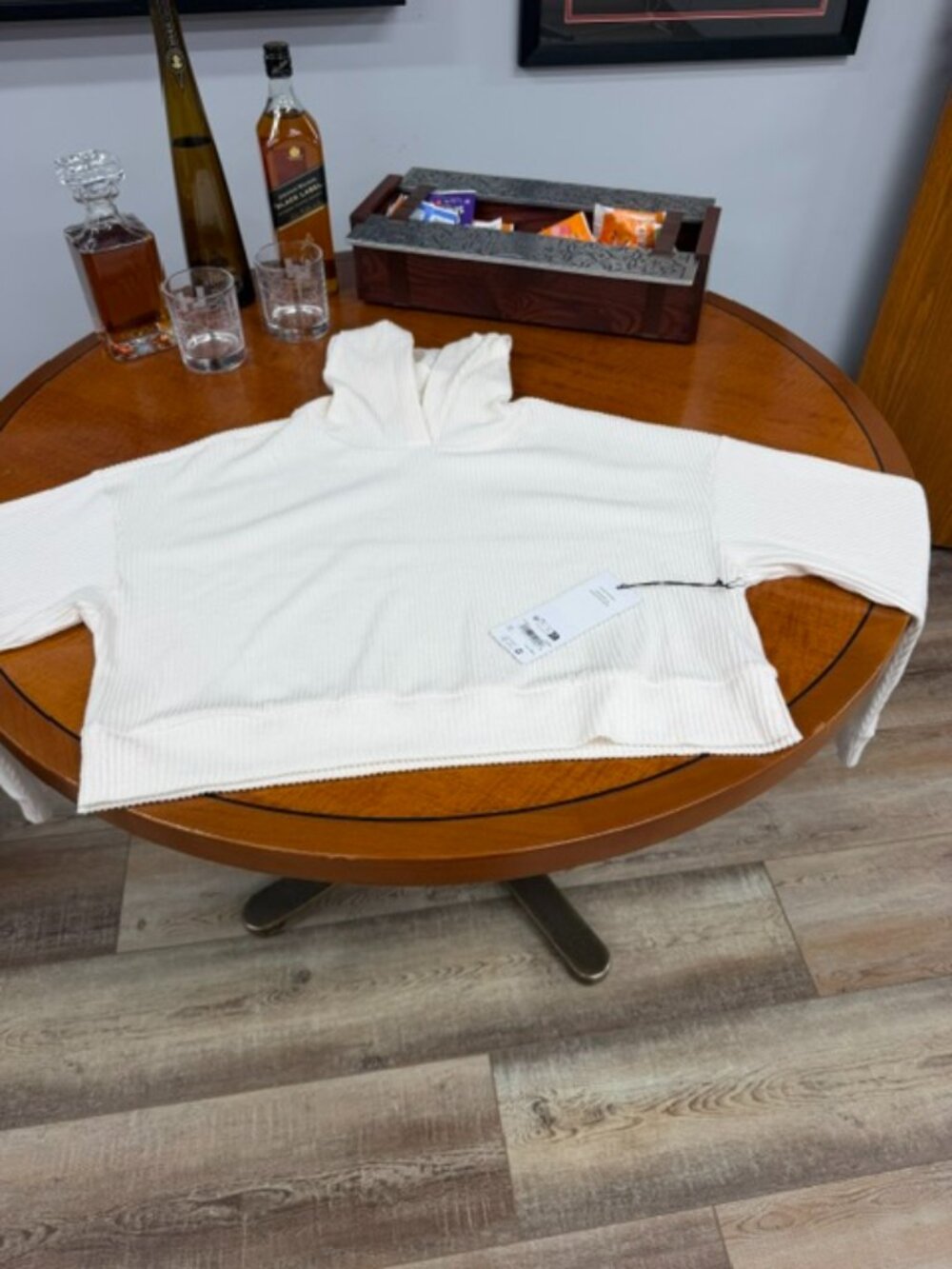 ALO Yoga Muse Hoodie + NWT + Ivory + Large